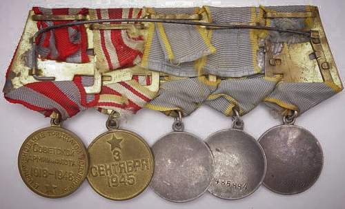 Soviet Combat Medal Bar
