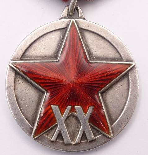 20 Years of the Red Army 1918-1938 medal