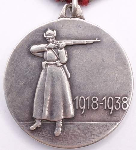 20 Years of the Red Army 1918-1938 medal