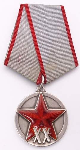 20 Years of the Red Army 1918-1938 medal