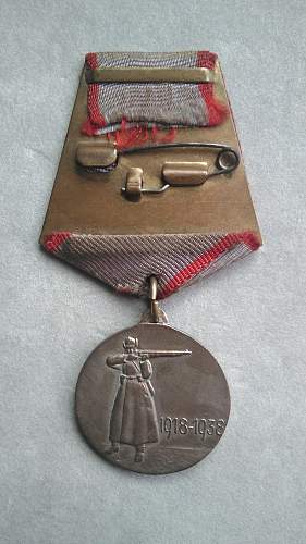 20 Years of the Red Army 1918-1938 medal