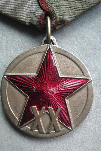 20 Years of the Red Army 1918-1938 medal