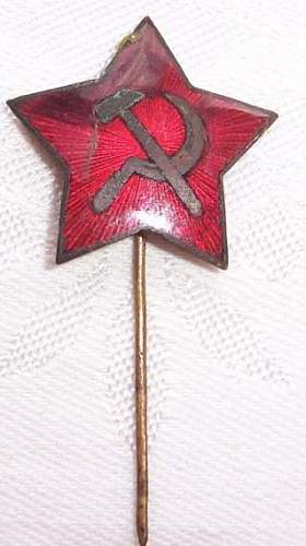 Red Star pin - wartime or postwar?