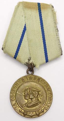 Medal “For Defense of Sevastopol” Type 1