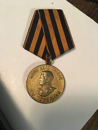 Some Soviet medals