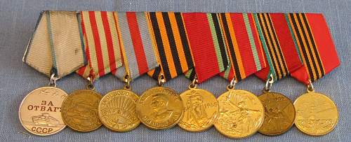 Soviet medal bars