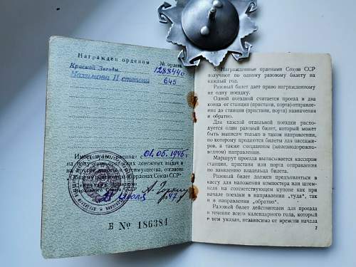 Is this an original Nakhimov II, and document?
