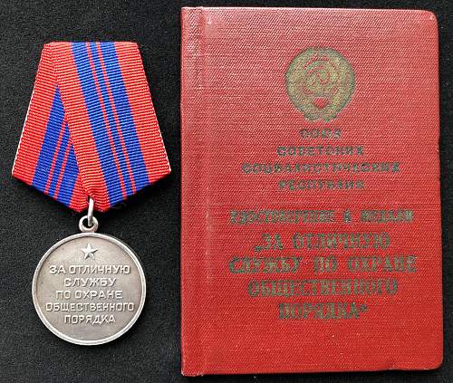 For Distinction in the Protection of Public Order set