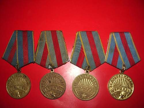 My Liberation medals.