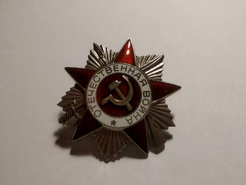 Order of the patriotic war 1985 issue real or fake?