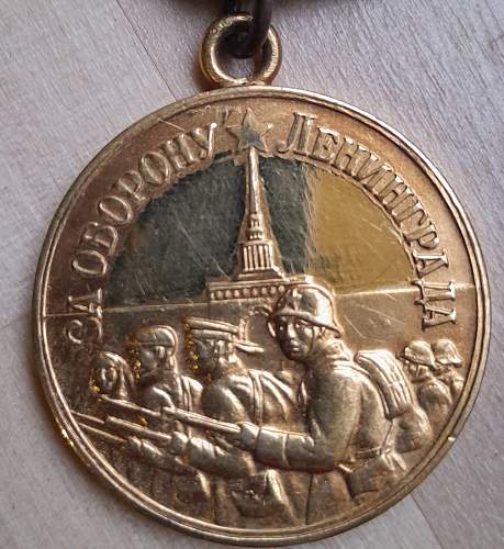 Medal for DEFENCE OF LENINGRAD ''polished sky'' Variation