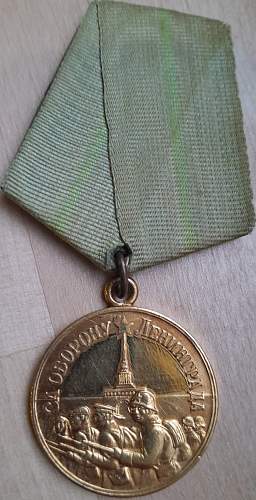 Medal for DEFENCE OF LENINGRAD ''polished sky'' Variation