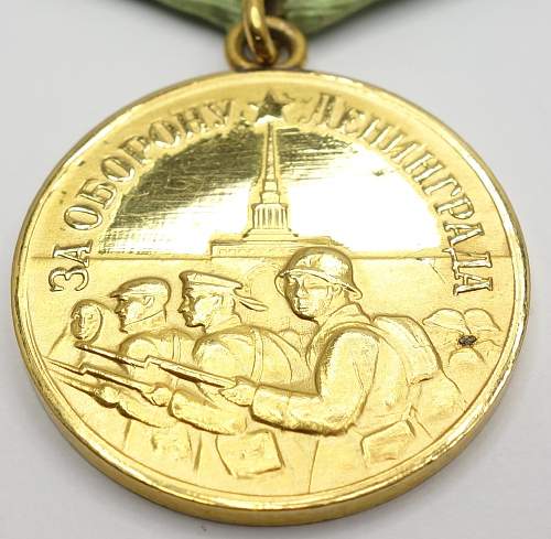 Medal for DEFENCE OF LENINGRAD ''polished sky'' Variation