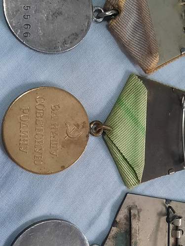 Combat merit and Leningrad defense medals