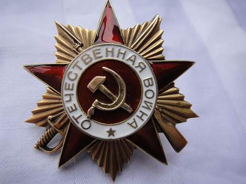Please help on this Order of the Patriotic War 1st Class