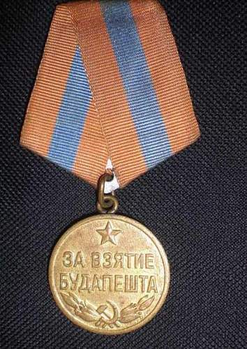 Fake medal for capture Budapest?