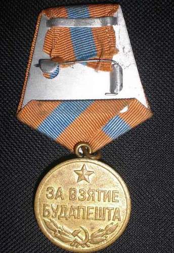 Fake medal for capture Budapest?