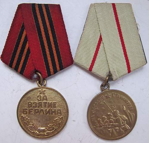 Good or Bad Stalingrad and Berlin medals? Opinions please