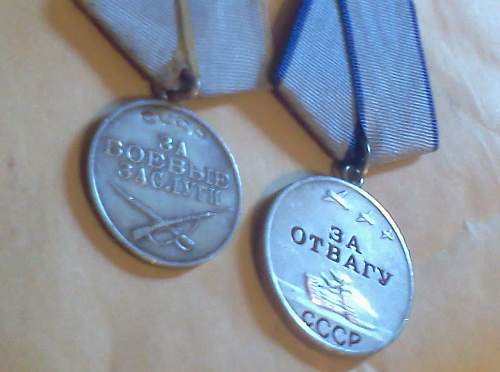 Two Soviet WWII Medals for Review. Military Merit &amp; Valor.