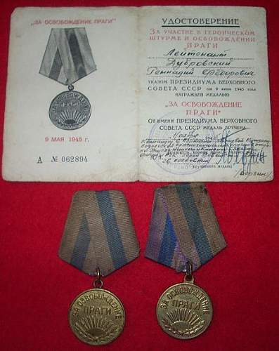 My Liberation medals.