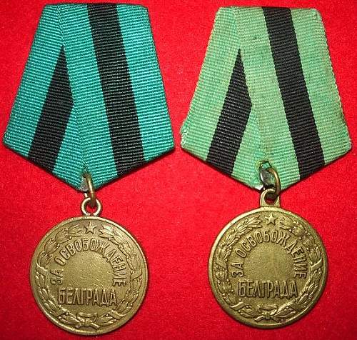 My Liberation medals.