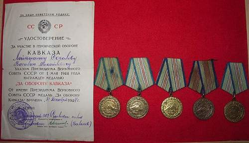 My Defense medals.