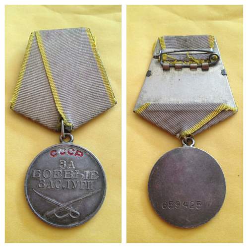 Soviet WWII Military Merit Medal #659425
