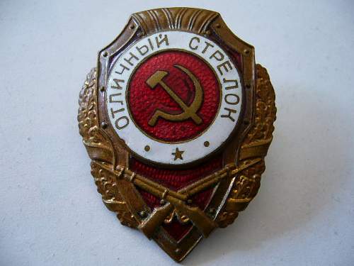 Excellent Riflemans badge