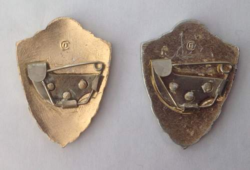 Soviet Army Proficiency badges, 1st, 2nd and 3rd class.