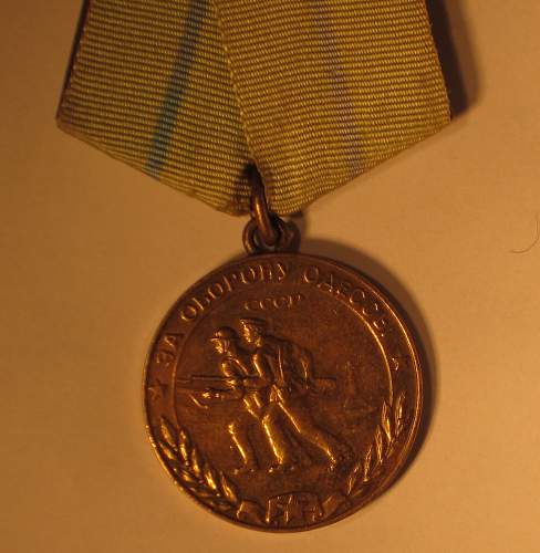 medal For the Defense of Odessa Original or Fake?