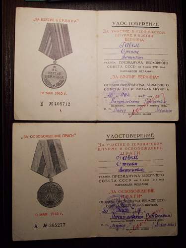 Campaign medal documents