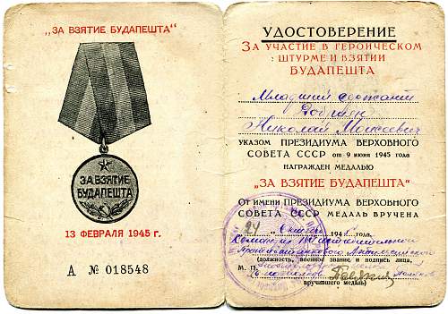 Campaign medal documents