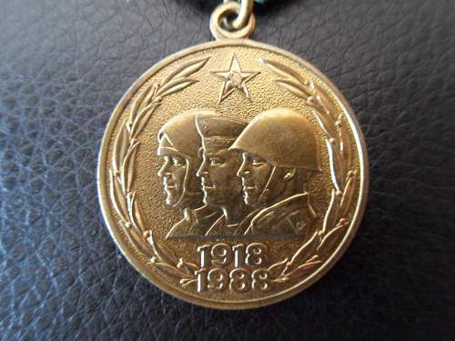 Jubilee Medal &quot;70 Years of the Armed Forces of the USSR - Share
