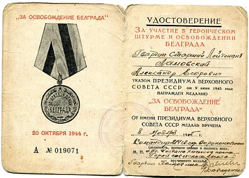 Campaign medal documents