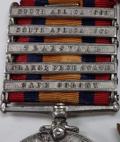 Queens South Africa medal and WW1 Trio...