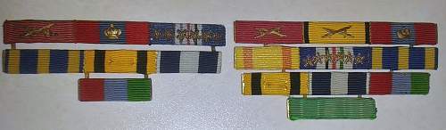 Unknown ribbon attached to a  Greek navy ribbon bar