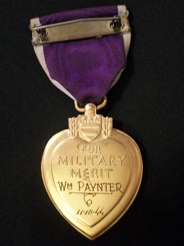 My inscribed Purple Heart