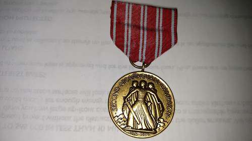 USMC Second Nicaraguan Campaign medal.