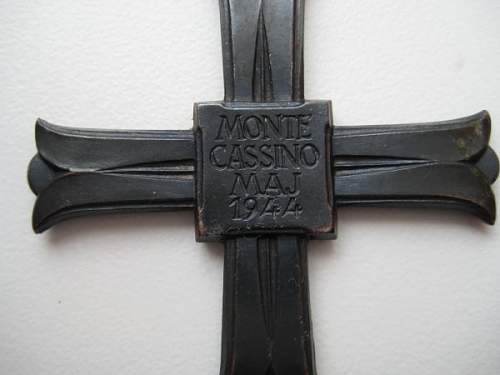 Original Monte Cassino Cross and Document???