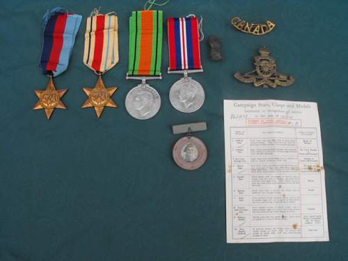 WW2 Canadian medals