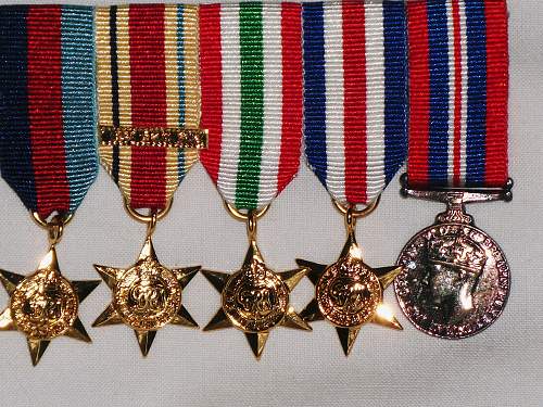 Grandads Service Medal And Miniature WW2 Medals