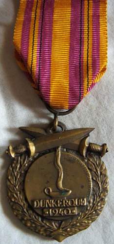 1940 Dunkirk medal + Document