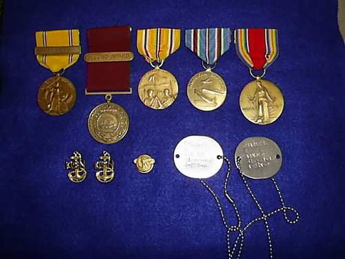 Pearl Harbor Survivor Medal Grouping Disbursing Clerk Charles Arnold