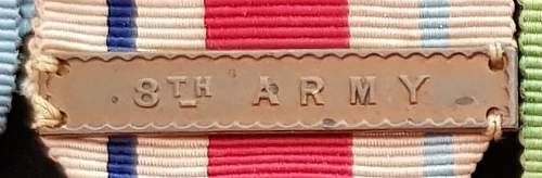 WW2 British campaign medal clasps (bars)