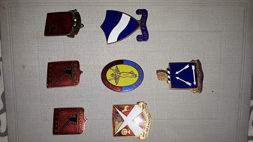 German made allied regimental badges, Please help!!
