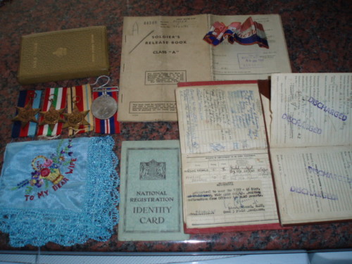 British WWII medals plus documents!!!!