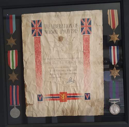 Signalman Veteran Medal Set - WW2 and Palestine