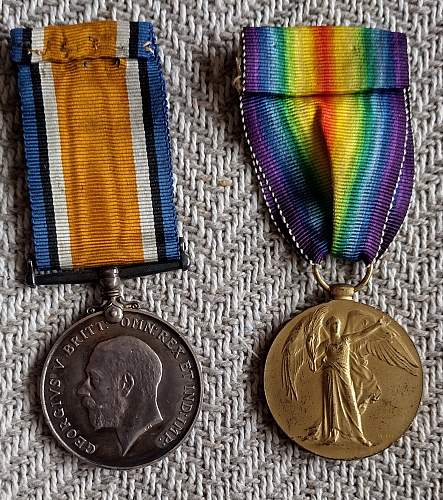 WW1 Medal Pair P.O.W. Records