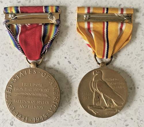 USA WW2 Victory and Asiatic-Pacific Campaign Medal