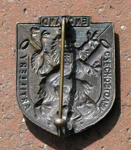 WW2 exile Czechoslovak Artillery badge